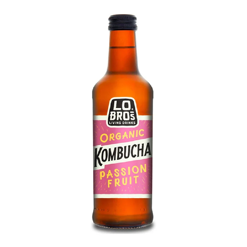 Lo Bros Organic Passionfruit Kombucha 330ml (6pk)