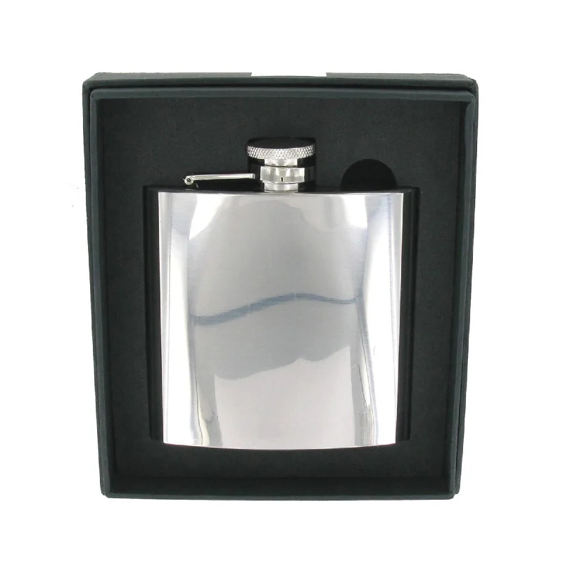 Sarome Polished Steel Hip Flask