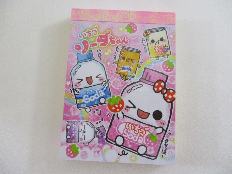 Cute Kawaii Crux Soda Friends Mini Notepad / Memo Pad - Stationery Designer Paper Collection