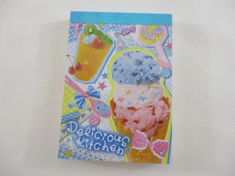 Cute Kawaii Kamio Ice Cream Delicious Kitchen Mini Notepad / Memo Pad - Stationery Designer Paper Collection