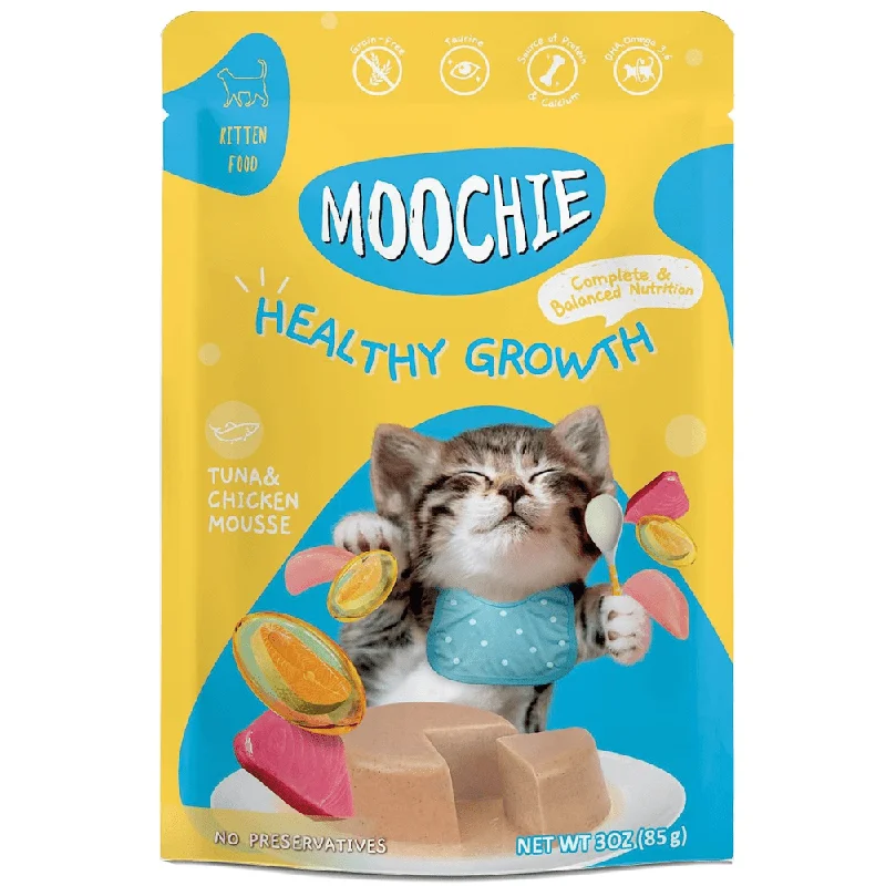 Moochie Tuna Chicken and Salmon Oil Grain Free Healthy Growth Cat Treat