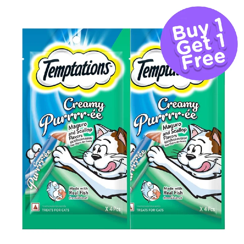 Temptations Creamy Purrrr ee Maguro & Scallop Cat Treats (Buy 1 Get 1) (Limited Shelf Life)