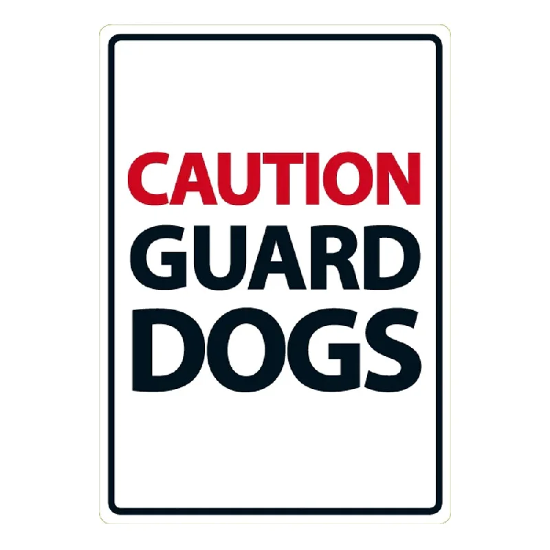 Dog Sign Caution Guard Dogs