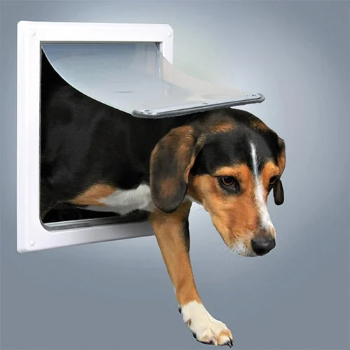 Trixie 2-Way Dog Flap S-M White